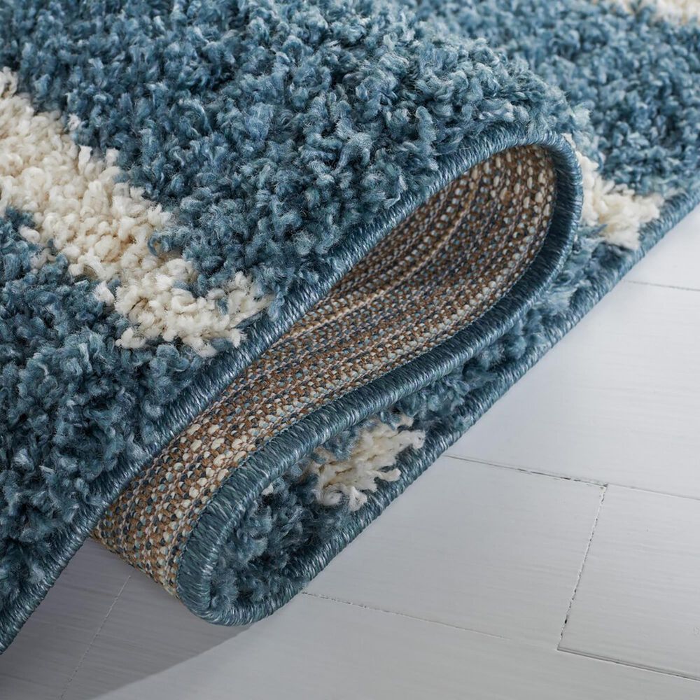 Safavieh Venus Shag VNS603K 8&#39; x 10&#39; Turquoise and Ivory Area Rug, , large