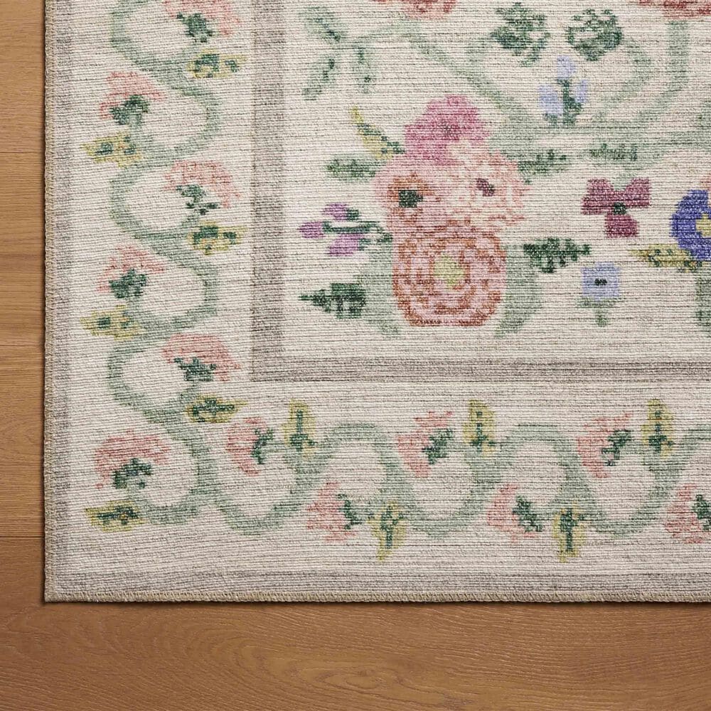 Rifle Paper Co Rosa 3&#39;9&quot; x 5&#39;6&quot; Ivory Area Rug, , large