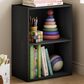HOMLUX 2-Tier Cube Compact Storage Shelf Organizer Bookcase in Blackwood, , large