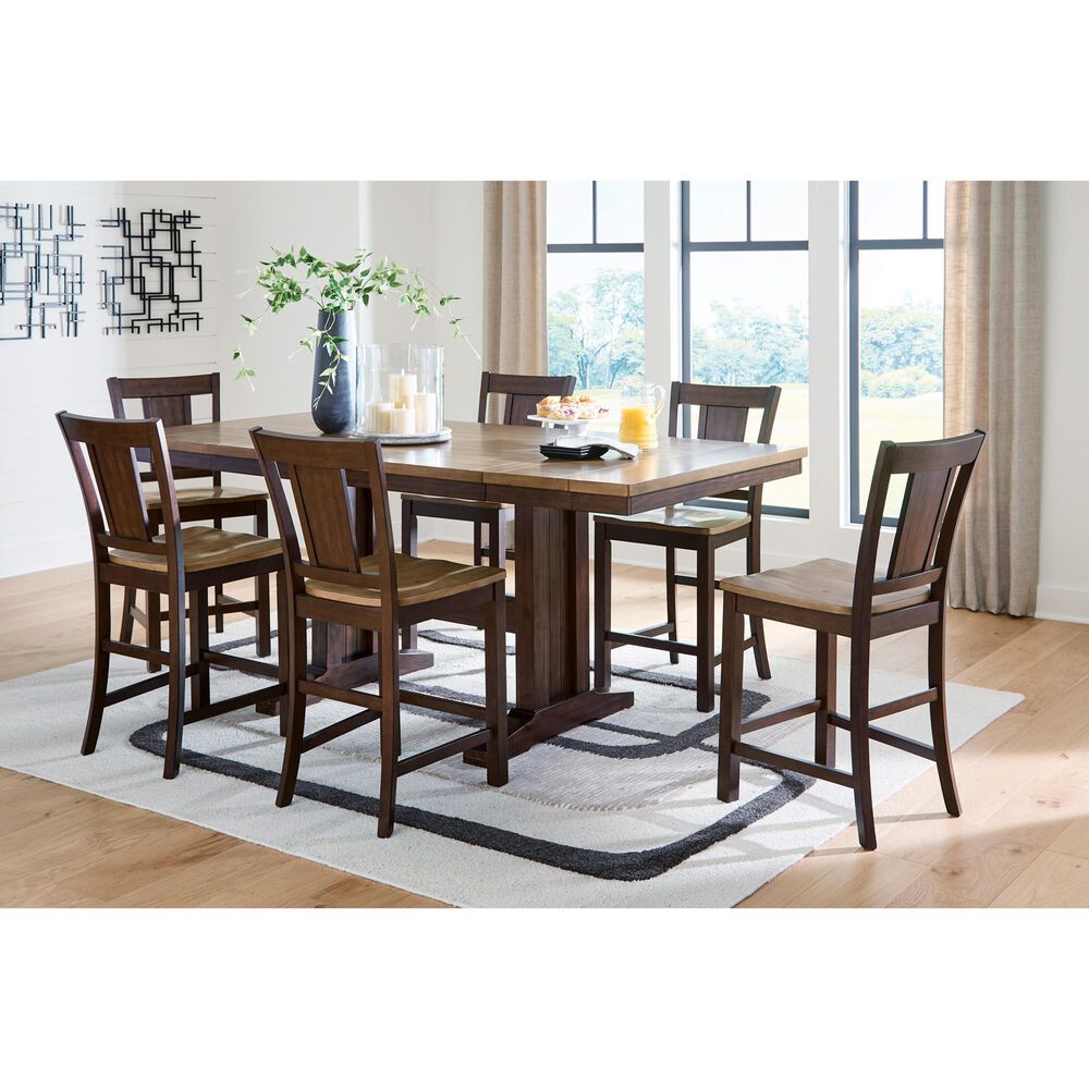 Ashley Rylandeen 62"-86" Dining Table in Light Brown and Dark Brown - Table Only, , large