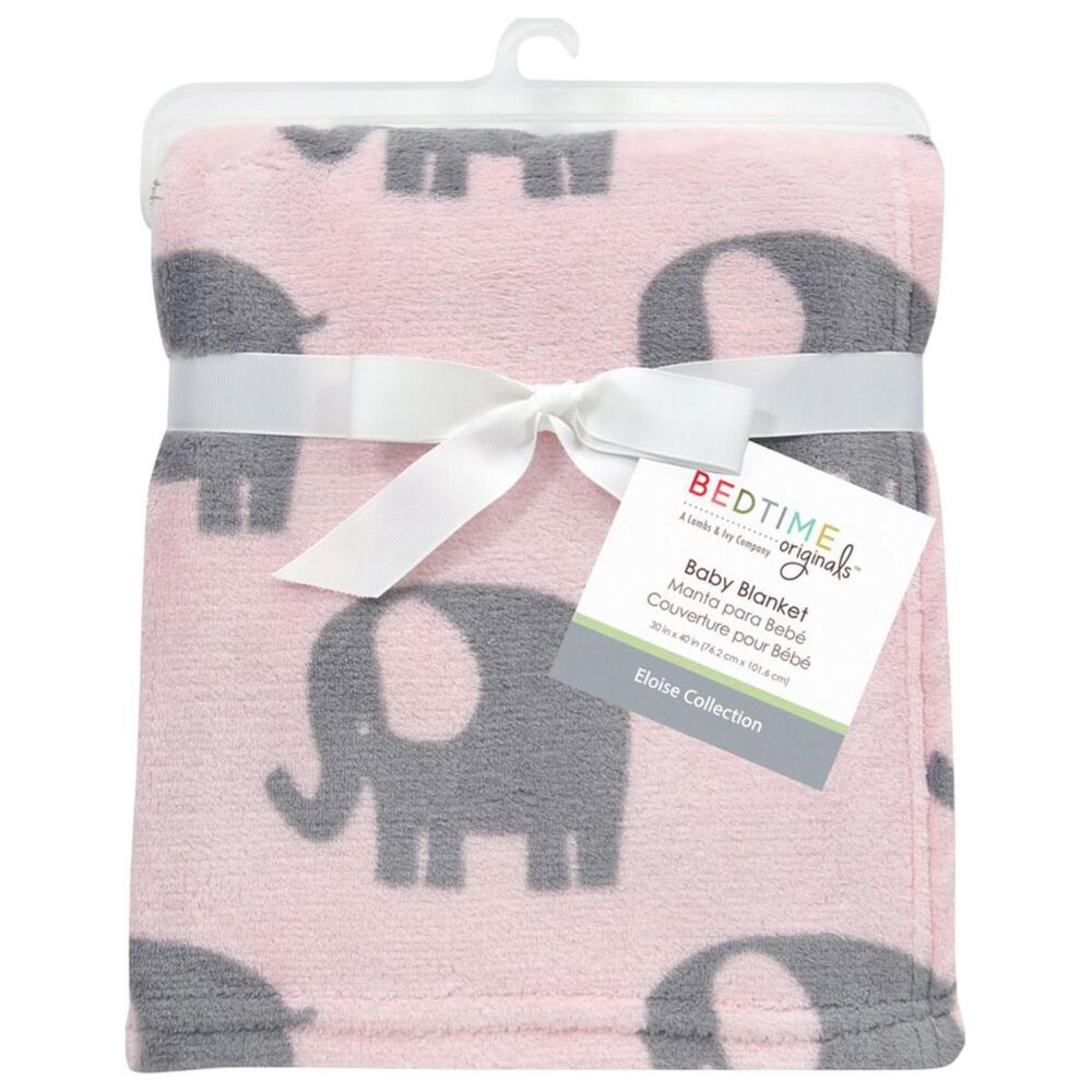Lambs and Ivy Eloise Blanket in Pink and Gray, , large
