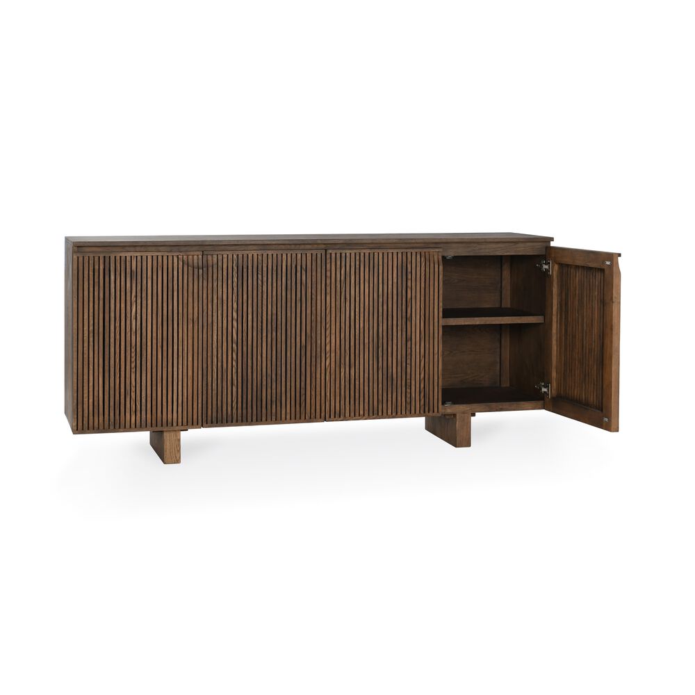 Classic Home Roya 4-Door Cabinet in Toasted Brown, , large