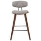 Armen Living Fox Counter Height Stool with Speckled Brown Upholstery in Walnut, , large