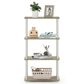 HOMLUX Turn-N-Tube 4-Tier Multipurpose Shelf Display Rack in Sonoma Oak and White, , large