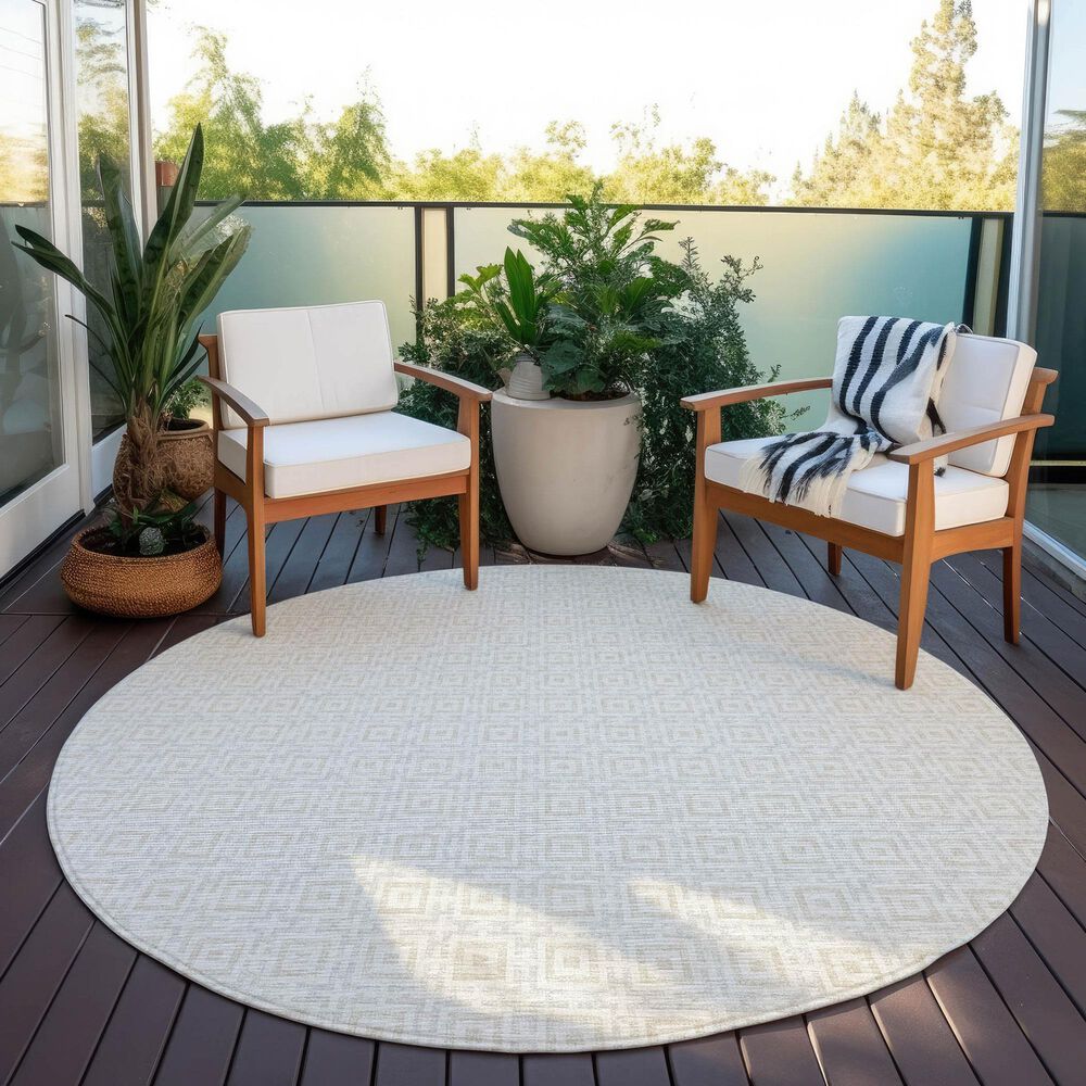 Dalyn Rug Company Marlo 10&#39; Round Linen Indoor/Outdoor Area Rug, , large