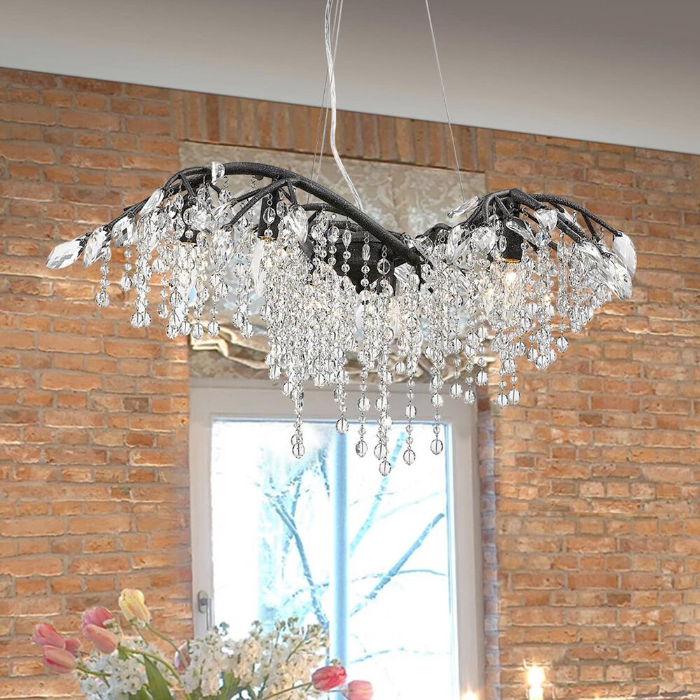 Golden Lighting Autumn Twilight 6-Light Chandelier in Black, , large