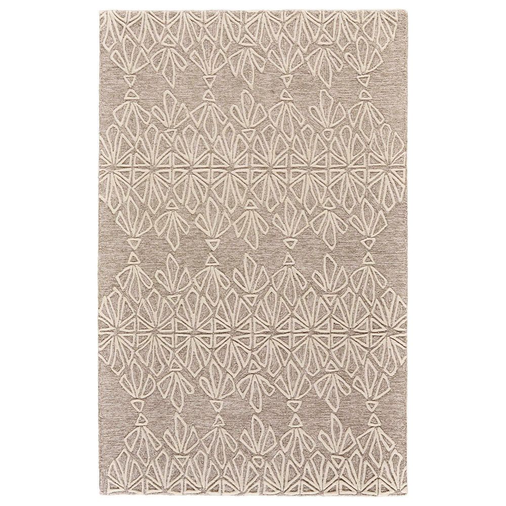 Feizy Enzo 3"6" x 5"6" Ivory and Taupe Area Rug, , large