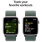Apple Watch SE GPS + Cellular 40mm Starlight Aluminum Case with Lake Green Sport Loop, , large
