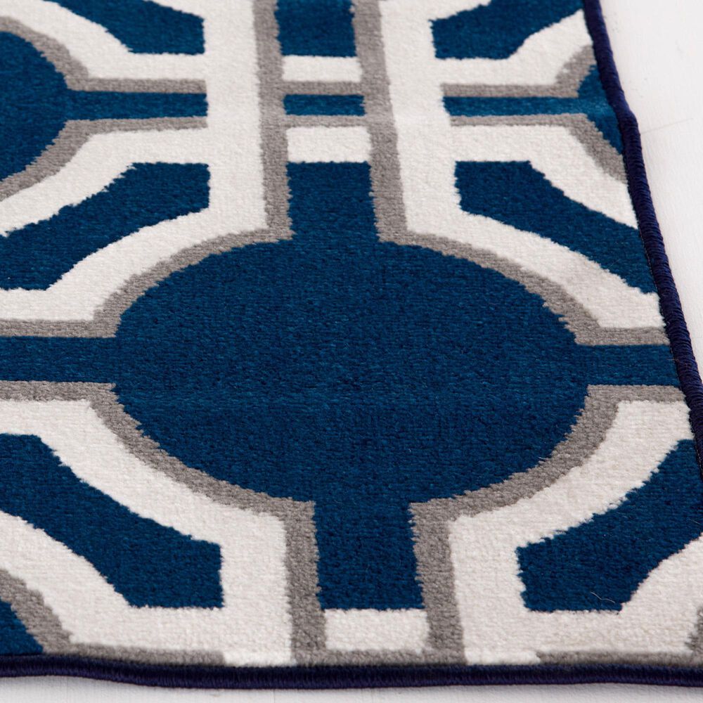 Central Oriental Terrace Tropic Dolliver 7&#39;10&quot; x 9&#39;10&quot; Sapphire Area Rug, , large