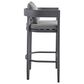 Armen Living Menorca Patio Bar Stool in Dark Gray, , large