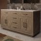 Lexora Home Abbey 60" Double Bathroom Vanity in Grey Oak with 2 cm White Quartz Top and Rectangular Sinks, , large