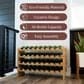 HOMLUX 36-Bottle Bamboo Stackable Modular Wine Rack in Natural, , large