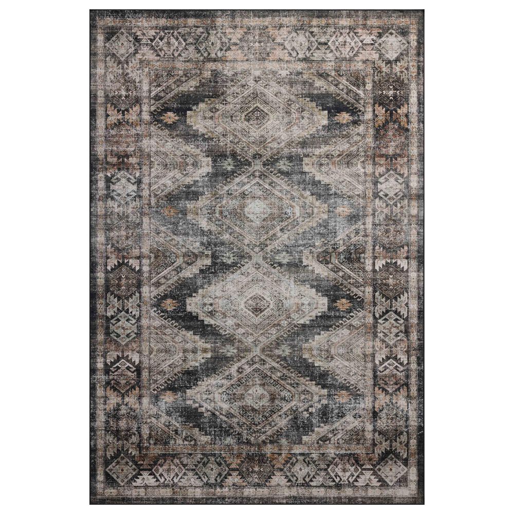Amber Lewis x Loloi Josie 3"6" x 5"6" Ink and Earth Area Rug, , large