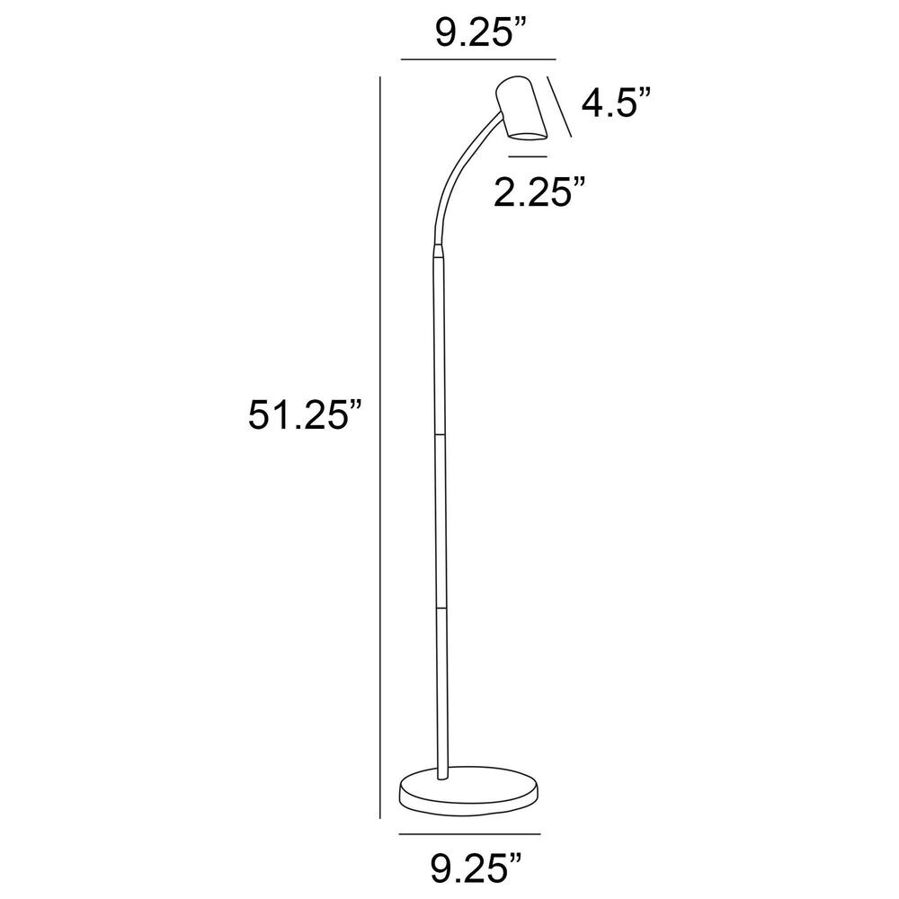 Lite Source Thea Floor Lamp in Brushed Nickel, , large