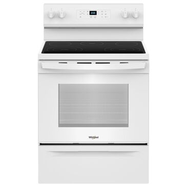 Whirlpool 5.3 Cu. Ft. Freestanding Electric Range with Steam Clean in White, , large