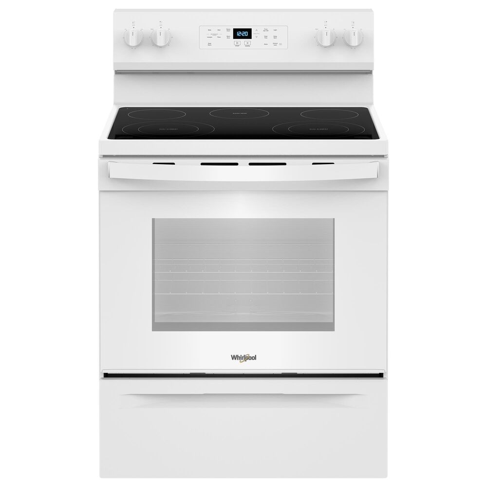 Whirlpool 5.3 Cu. Ft. Freestanding Electric Range with Steam Clean in White, , large
