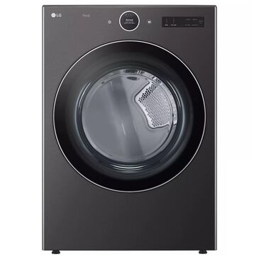 LG 7.3 Cu. Ft. Smart Front Load Gas Dryer with Built-In Intelligence and TurboSteam in Black Steel, , large