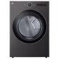 LG 7.3 Cu. Ft. Smart Front Load Gas Dryer with Built-In Intelligence and TurboSteam in Black Steel, , large