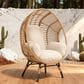 Hearth and Haven Outdoor Egg Chair with Arc Back in Beige, , large