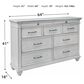Ashley Kanwyn 5-Piece Queen Storage Bedroom Set in Whitewash, , large