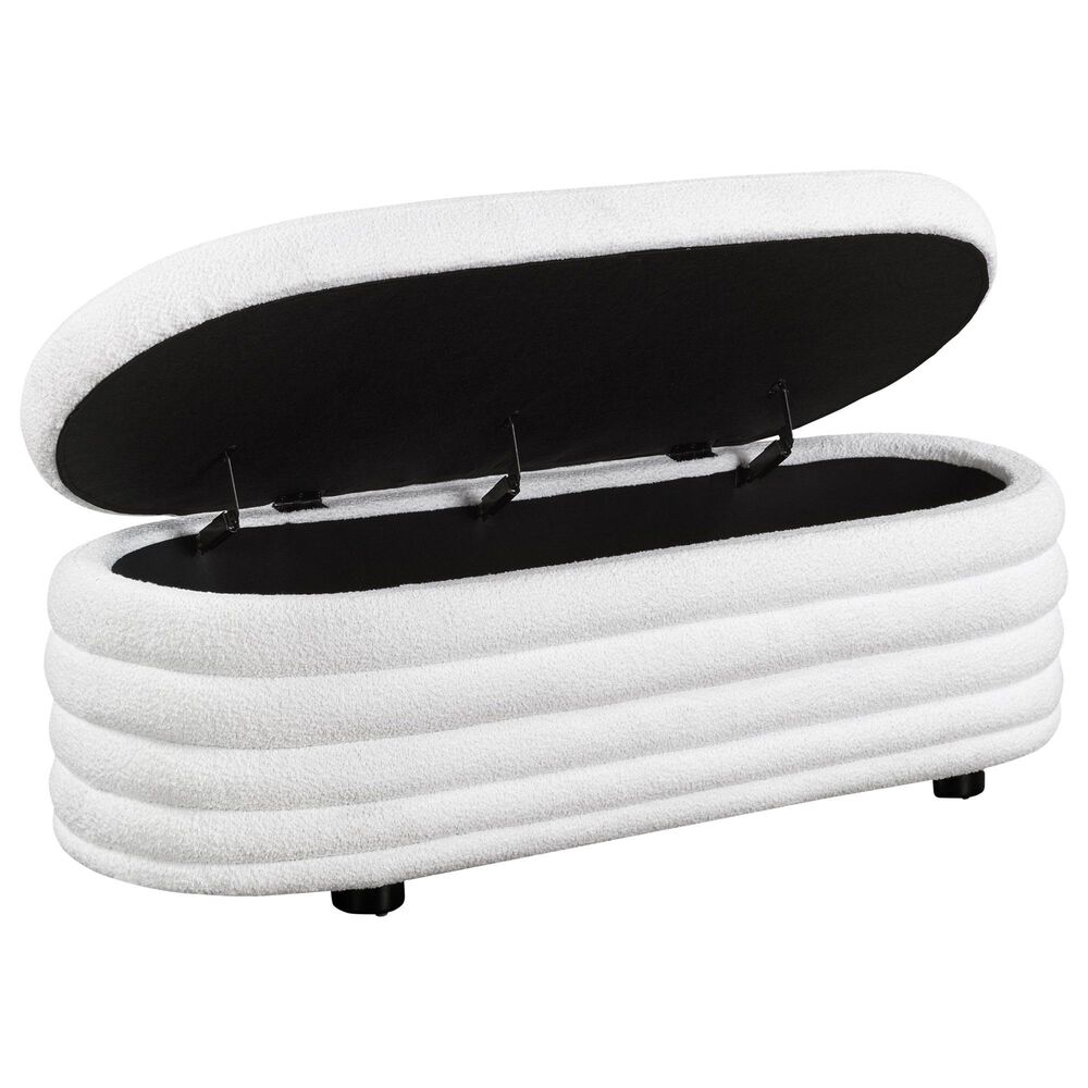 Lifestyle Solutions Lancaster Storage Ottoman in White, , large