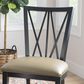 Linon Home Decor Bailey Side Chair with Tan Faux Leather Cushion Seat in Black, , large