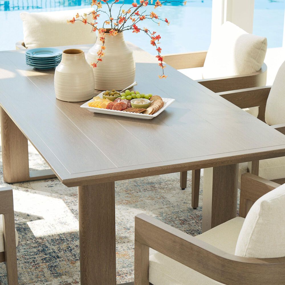 Ashley Serene Bay Outdoor Dining Table in Dark Brown, , large