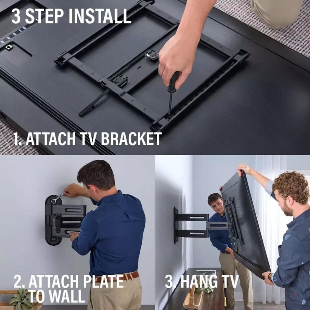 Sanus Advanced Full-Motion 4D and Shift Wall Mount for 32" - 65" TVs in Black, , large