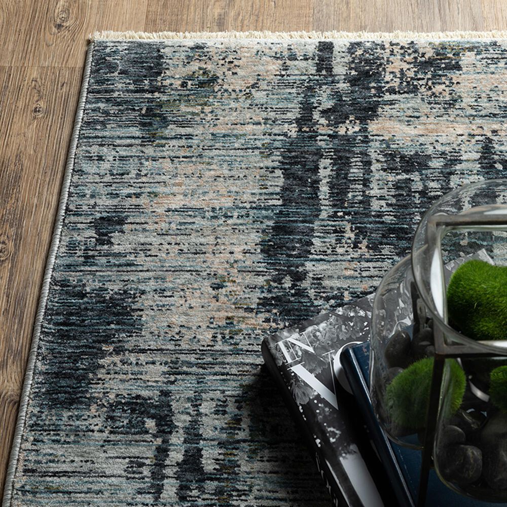 Oriental Weavers Hayden HAY04 2&#39;3&quot; x 7&#39;6&quot; Beige and Blue Runner, , large
