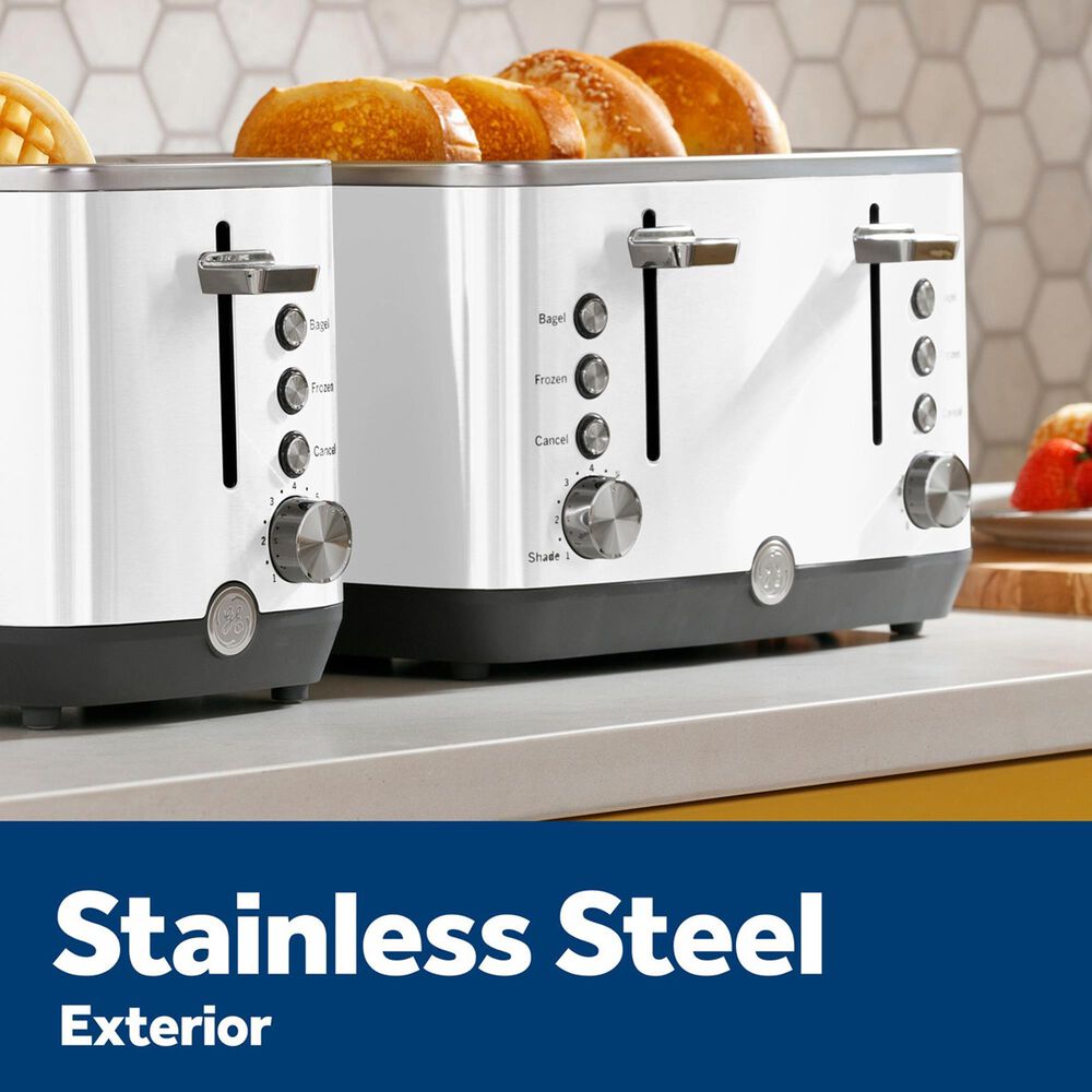 GE Appliances 4-Slice Toaster in White, , large