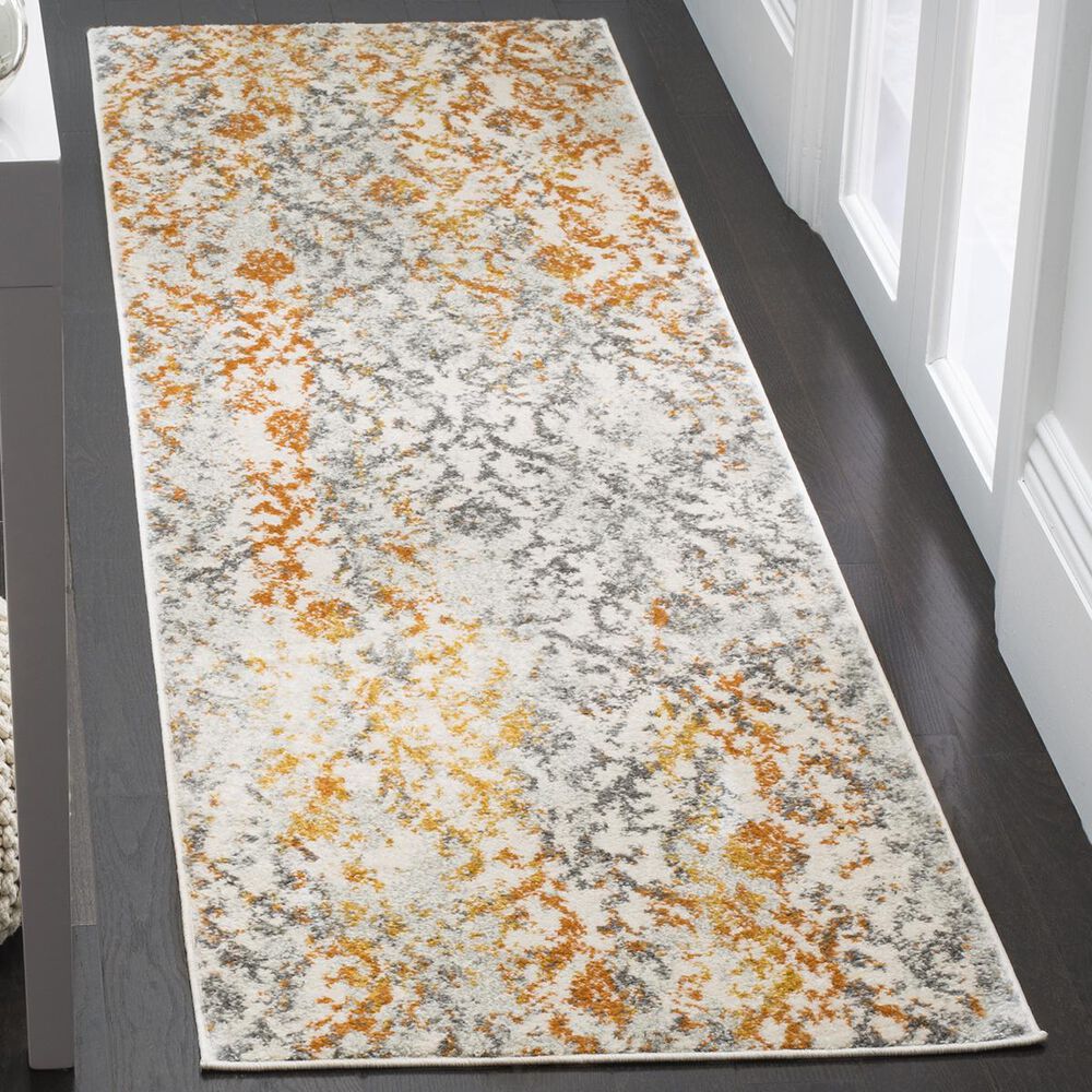 Safavieh Madison MAD608K 2"2" x 12" Cream and Orange Runner, , large