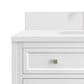 James Martin Vanities Chicago 36" Single Bathroom Vanity in Glossy White with Single Hole 3 cm White Zeus Quartz Top and Rectangular Sink, , large