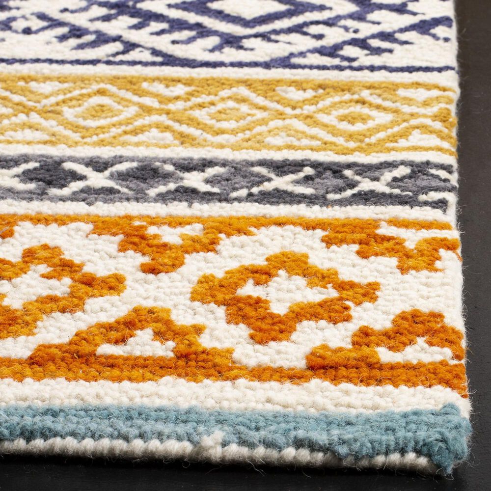 Safavieh Micro-Loop 2&#39;3&quot; x 7&#39; Ivory and Rust Runner, , large