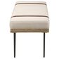 Pacific Landing Niguel Austin Upholstered Bench with Beige Cushion in Black, , large