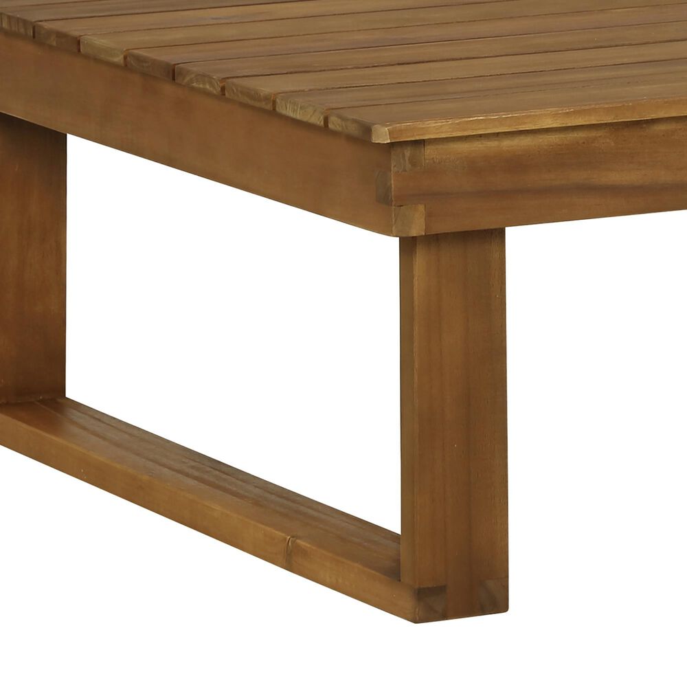 Linon Home Decor Skypark 2-Piece Outdoor Conversation Set in Teak Oil, , large