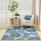 Nourison Garden Oasis Floral Blue 4" x 6" Indoor/Outdoor Area Rug, , large