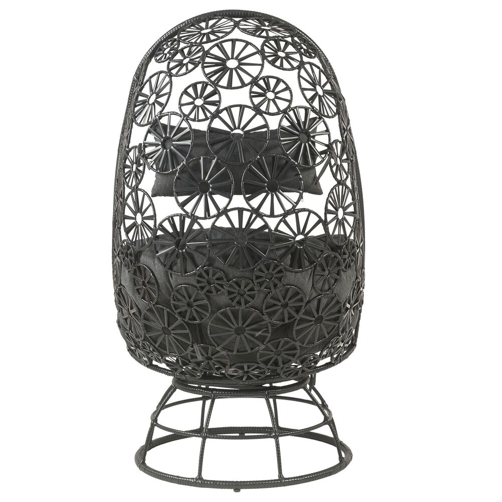 Hearth and Haven Hikre2-piece Metal Outdoor Lounge Chair Set in Charcoal, , large