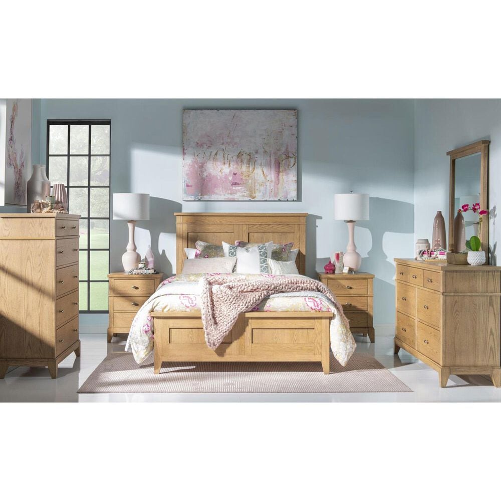 St Claire Home Today's Traditions 4 Piece Full Platform Panel Bedroom Set in Natural Hickory, , large