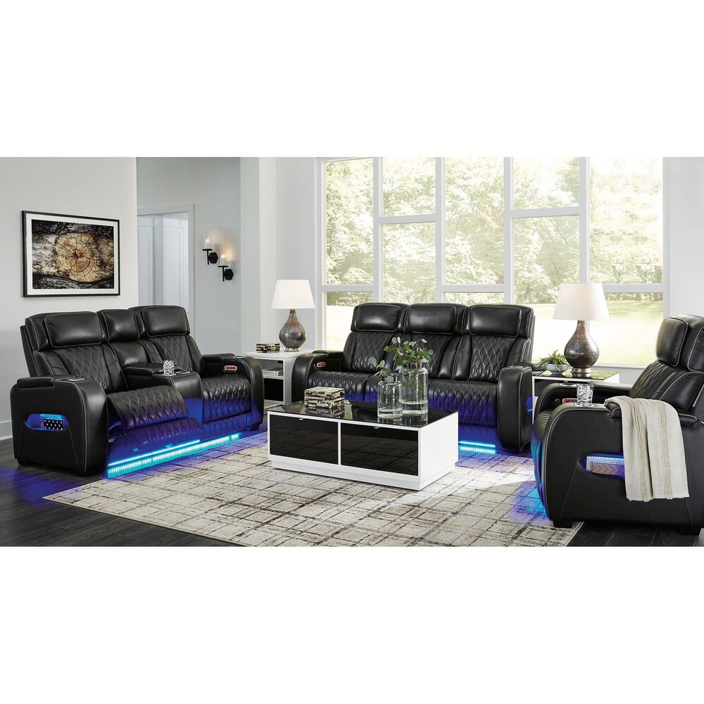 Ashley Boyington 3-Piece Power Reclining Living Room Set in Black, , large