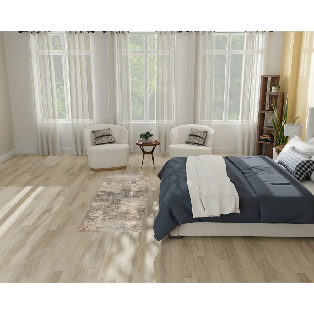 Nourison Sustainable Trends SUT04 2&#39;2&quot; x 7&#39;6&quot; Beige and Grey Runner, , large
