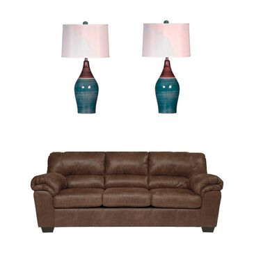 Signature Design by Ashley Sofa and Pair of Lamps, , large