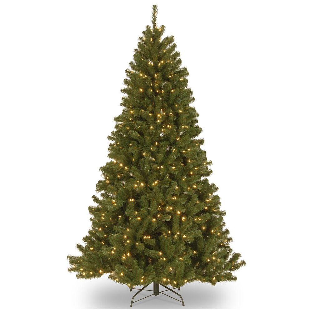 National Tree 9" North Valley Spruce Hinged Tree with 700 Dual Color LED Lights, , large