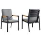 Blue River Royal Outdoor Dining Chair with Dark Gray Cushion in Black (Set of 2), , large