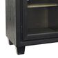 Ashley Foyland 83" TV Stand with Electric Fireplace in Black and Brown, , large