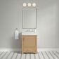 37B Alanya 24" Single Bathroom Vanity in Warm Oak with White Composite Stone Top, , large