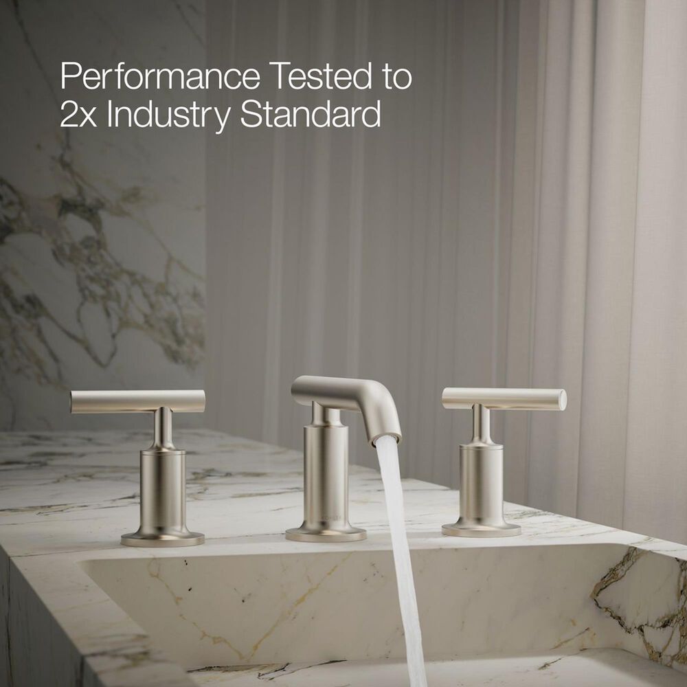Kohler Purist Widespread Bathroom Sink Faucet in Vibrant Brushed Nickel, , large