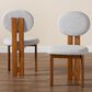 Baxton Studio Kacela Side Chair with Light Grey Cushion in Walnut Brown (Set of 2), , large