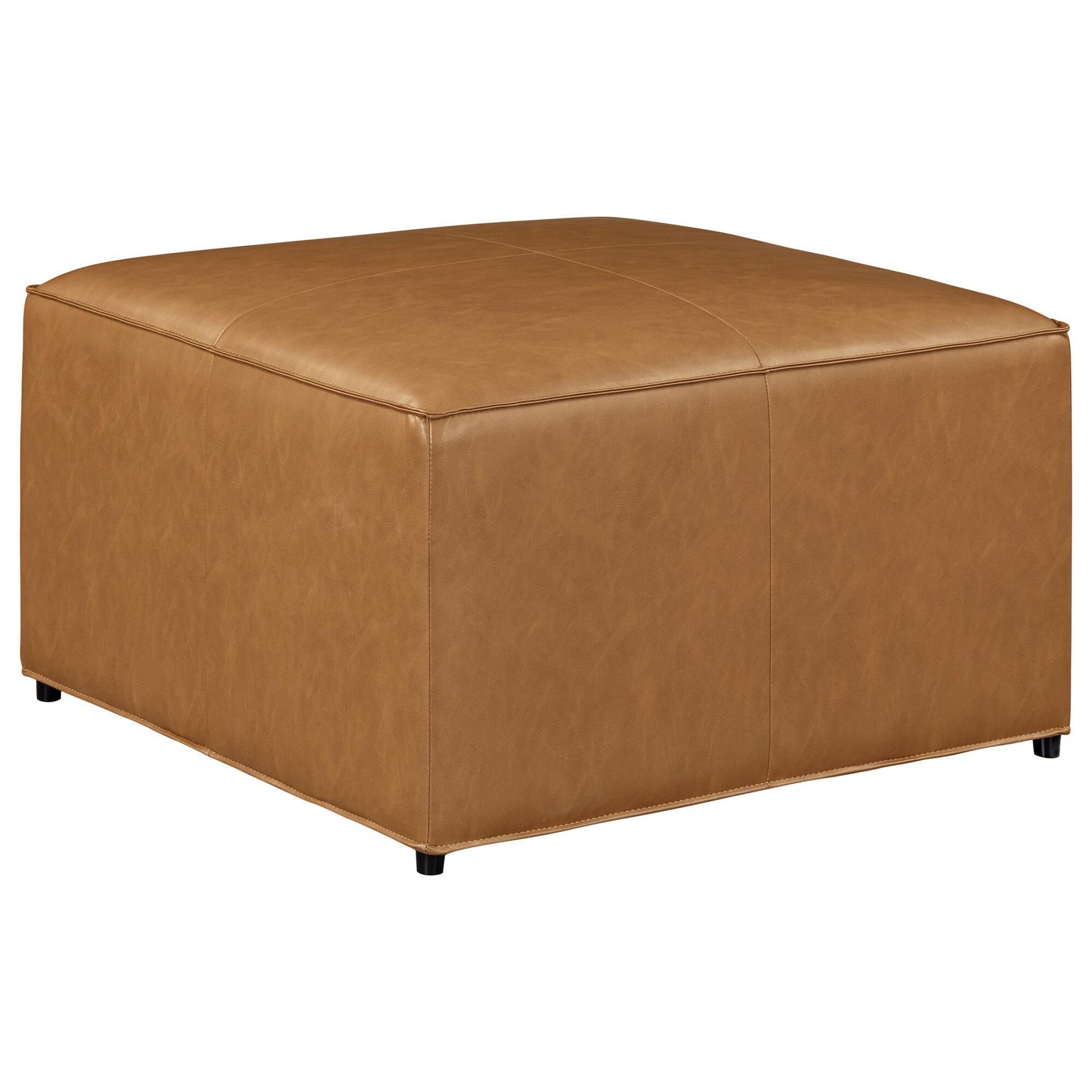 Lifestyle Solutions Hailey Storage Ottoman in Camel