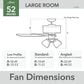 Hunter Hartland 52" Clear Seeded Ceiling Fan with LED Lights in Noble Bronze, , large