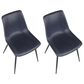 LumiSource Durango Side Chair with Blue Upholstered in Black (Set of 2), , large